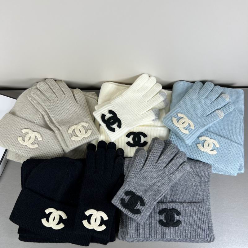 Chanel Scarf Hat Gloves 121303